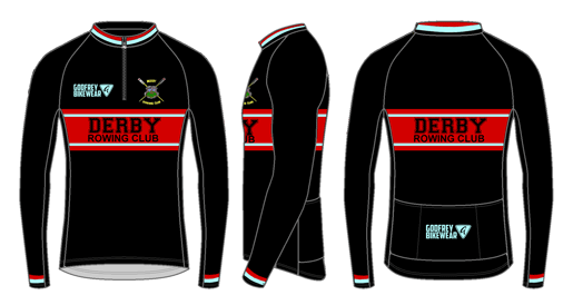 Black  - Custom L/S Classics Neck-Zip Cycling Jersey
