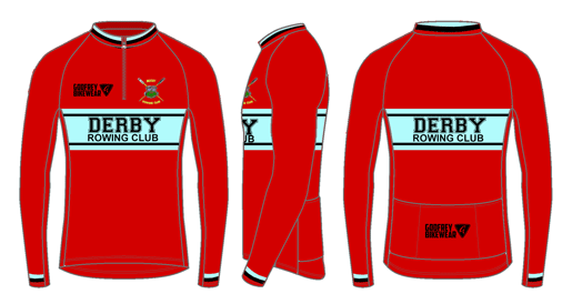 Red - Custom L/S Classics Neck-Zip Cycling Jersey