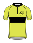 - Be Seen SS Neck-Zip Cycling Jersey (Club-Fit)