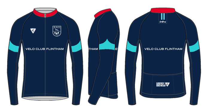 Blue - Custom L/S Classics Full-Zip Cycling Jersey