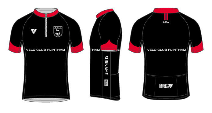 Black/Red - Custom S/S Lightweight Neck-Zip Cycling Jersey