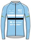 Blue - Custom L/S Full-zip Cycling Jacket (mesh lining)