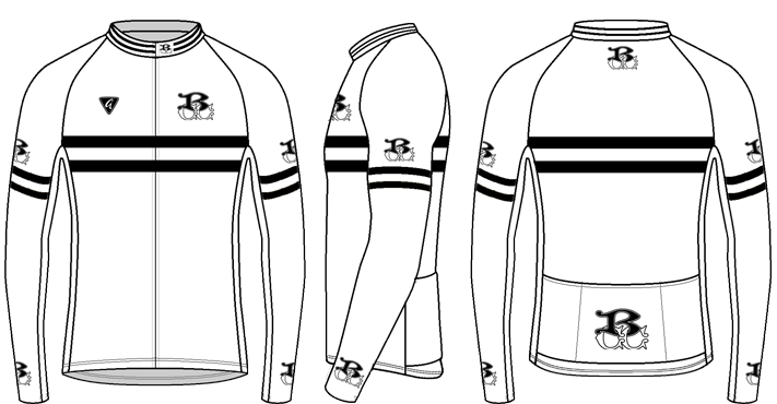 White - Custom L/S Lightweight Full-Zip Cycling Jersey