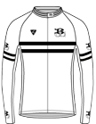  - White - Custom L/S Lightweight Full-Zip Cycling Jersey