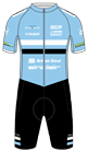  - Blue - Custom Front-Zip Cycling RaceSuit