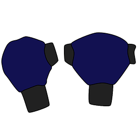  - Navy - Rowing Pogies