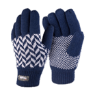  - Navy Pattern Gloves