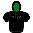  - Black / Green - Contrast Hoodie