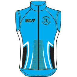 Blue - Custom Full-Zip Cycling Gilet (Unlined)