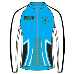 Blue - Custom L/S Full-zip Cycling Jacket (mesh lining)
