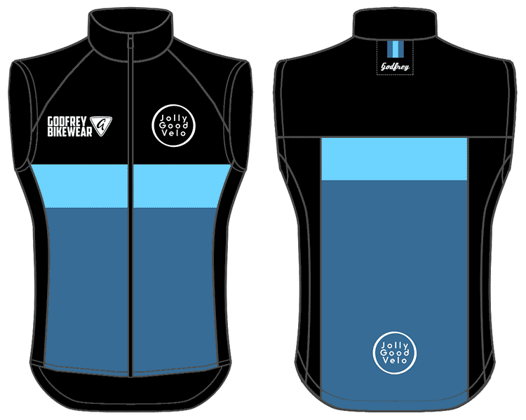 Blue Stripe - Lightweight Cycling Gilet
