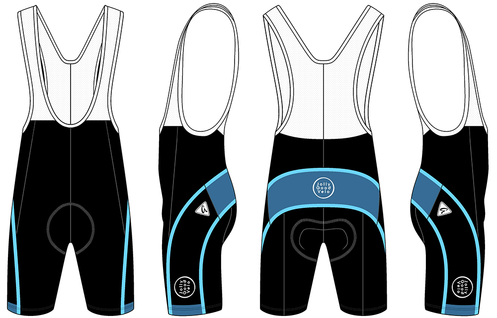 Blue Stripe - Cycling Bib Shorts