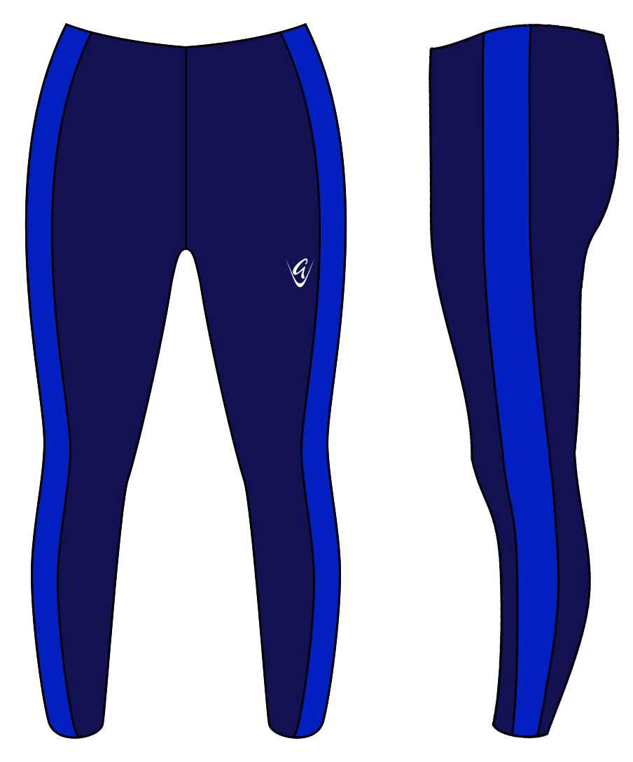 Royal Blue Stripe - Performance Leggings