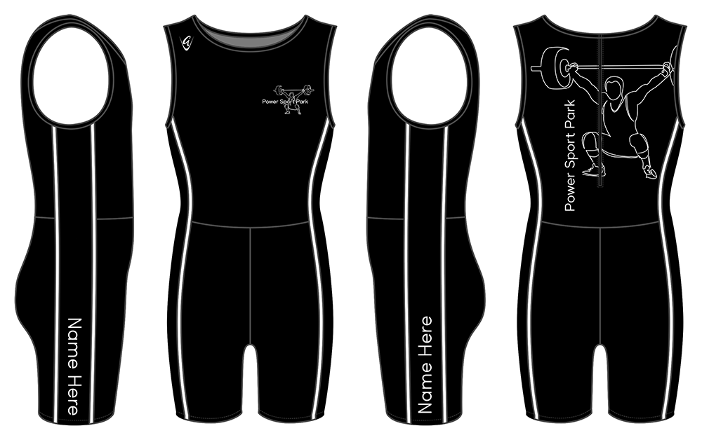Black Design 2 - Custom Weightlifting Suit