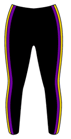 Black with three stripes - Custom Leggings