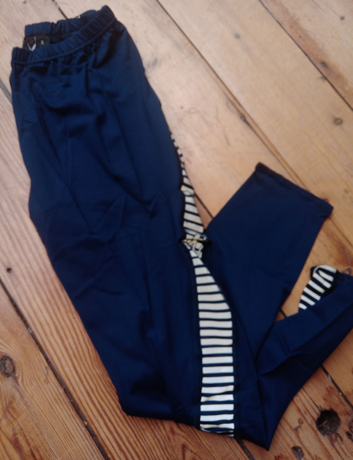 Navy Reflective Twist Leggings - Men's Small