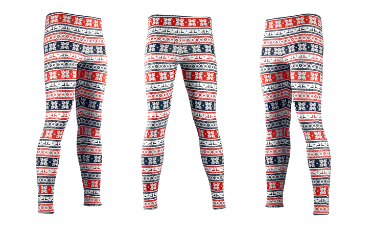 Scando Leggings - Navy and Red